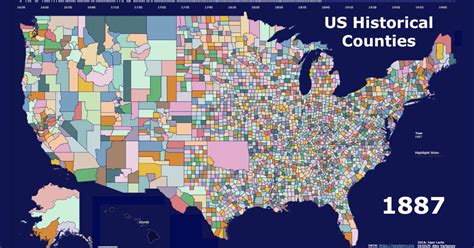 Map of US with Counties